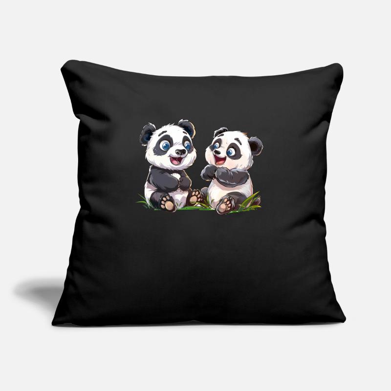Panda Cub Panda géant japonais Coussin et housse de 45 x 45 cm
