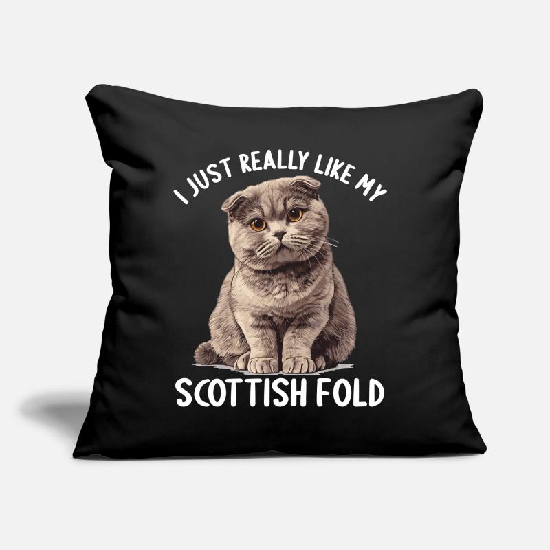 Scottish Fold Kätzchen Scottish Fold Katze Sofakissen mit Füllung 45 x 45 cm