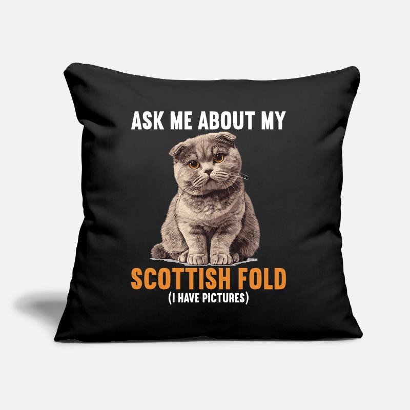 Scottish Fold Kätzchen Scottish Fold Katze Sofakissen mit Füllung 45 x 45 cm