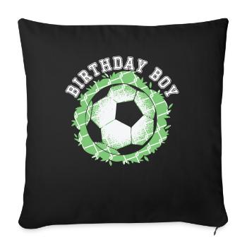 Geburtstagsbuldenfußballspieler Bday Team Party - Sofakissen mit Füllung 45 x 45 cm - Schwarz - Vorne