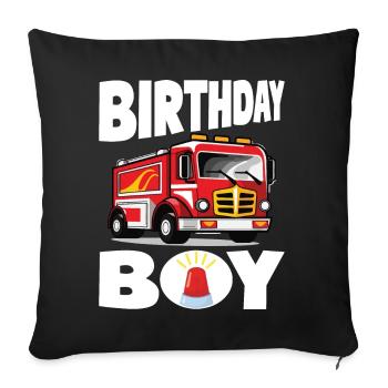Garçon D’anniversaire Pompier Garçon D’anniversaire - Coussin et housse de 45 x 45 cm - noir - Devant