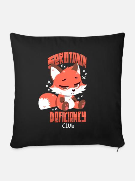 Serotonin-Defizit Club - Sofakissen mit Füllung 45 x 45 cm - Schwarz