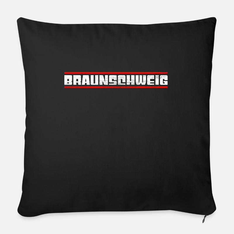 Braunschweig - Sofakissen mit Füllung 45 x 45 cm - Schwarz