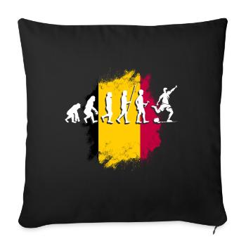 Belgium Belgique Belgie Belgium Brussels Football - Sofa pillow with filling 45cm x 45cm - black - Front