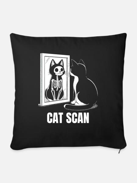 Cat Scan - Sofakissen mit Füllung 45 x 45 cm - Schwarz