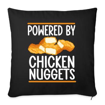 Chicken Nuggets Funny Fast Food Nugget Lover - Sofa pillow with filling 45cm x 45cm - black - Front