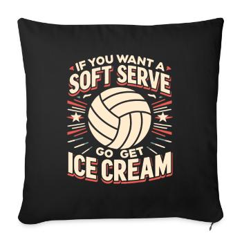 volley-ball, joueurs de volley-ball drôles, joueurs de volley-ball - Coussin et housse de 45 x 45 cm - noir - Devant