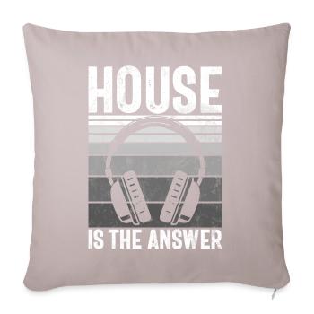 Hausmusik EDM Rave DJ Electro Deep House Lover - Sofakissen mit Füllung 45 x 45 cm - helles Taupe - Vorne