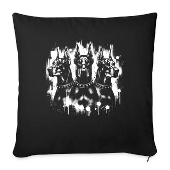 Doberman Pinscher Doberman Lover Dog Owner - Sofa pillow with filling 45cm x 45cm - black - Front