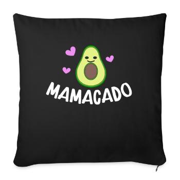 Avocado Mom Mamacado Pregnant Mom - Sofa pillow with filling 45cm x 45cm - black - Front