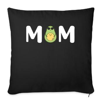 Avocado Mom Mamacado Pregnant Mom - Sofa pillow with filling 45cm x 45cm - black - Front