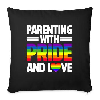 LGBTQ Dad Pride Month Rainbow Gays Father's Day - Sofa pillow with filling 45cm x 45cm - black - Front
