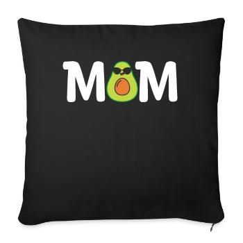 Avocado Mom Mamacado Pregnant Mom - Sofa pillow with filling 45cm x 45cm - black - Front