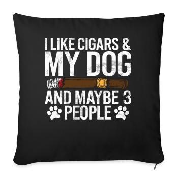 Fumeur de cigares - Coussin et housse de 45 x 45 cm - noir - Devant