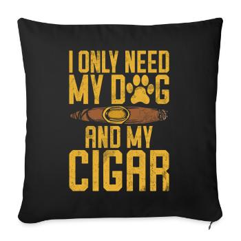 Fumeur de cigares - Coussin et housse de 45 x 45 cm - noir - Devant
