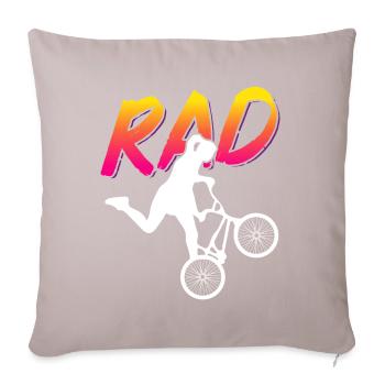 BMX Rider Fille Vélo Vélo Cascade Racing Enfants - Coussin et housse de 45 x 45 cm - taupe clair - Devant