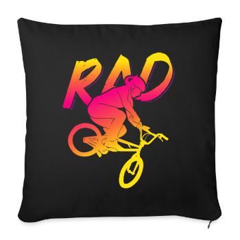 BMX Rider Fille Vélo Vélo Stunt Racing Enfants - Coussin et housse de 45 x 45 cm - noir - Devant