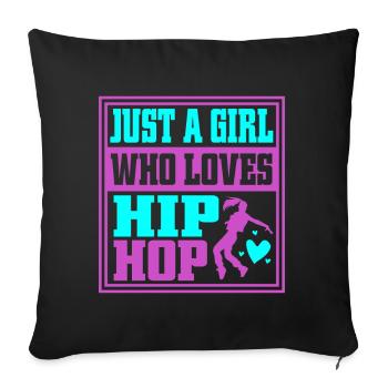 HipHop Dancers Breakdancing 80s 90s Hip Hop - Sofa pillow with filling 45cm x 45cm - black - Front
