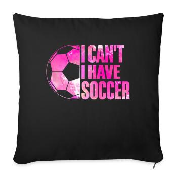 Soccer Girl Teen Soccer Lover Player - Sofa pillow with filling 45cm x 45cm - black - Front