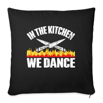 Kitchen Cooking Lover Culinary Chef - Sofa pillow with filling 45cm x 45cm - black - Front