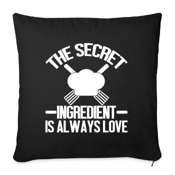 Kitchen Cooking Lover Culinary Chef - Sofa pillow with filling 45cm x 45cm - black - Front