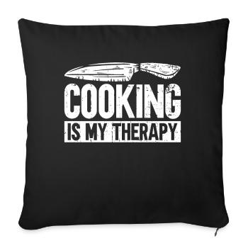Kitchen Cooking Lover Culinary Chef - Sofa pillow with filling 45cm x 45cm - black - Front