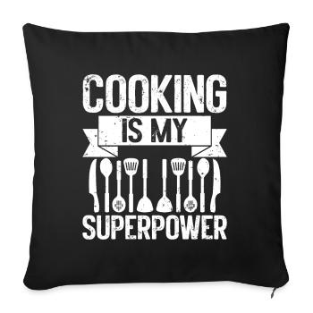Kitchen Cooking Lover Culinary Chef - Sofa pillow with filling 45cm x 45cm - black - Front