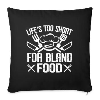 Kitchen Cooking Lover Culinary Chef - Sofa pillow with filling 45cm x 45cm - black - Front