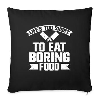 Kitchen Cooking Lover Culinary Chef - Sofa pillow with filling 45cm x 45cm - black - Front