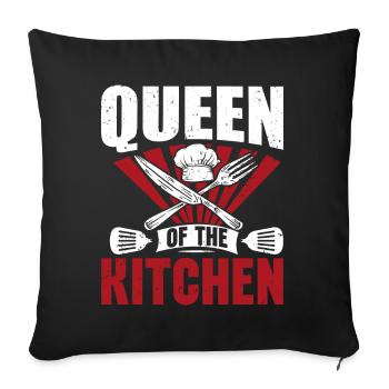 Kitchen Cooking Lover Culinary Chef - Sofa pillow with filling 45cm x 45cm - black - Front