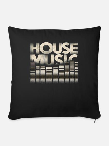 House Musik - Sofakissen mit Füllung 45 x 45 cm - Schwarz