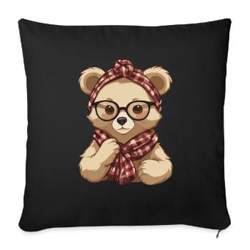 Funny Mama Bear Mother Bear Bear Lover - Sofa pillow with filling 45cm x 45cm - black - Front