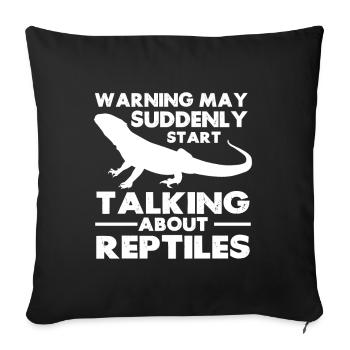 Bärde Drachenliebhaber Pogona Reptile Eidechse - Sofakissen mit Füllung 45 x 45 cm - Schwarz - Vorne