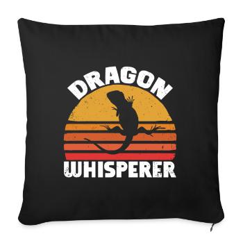 Bärde Drachenliebhaber Pogona Reptile Eidechse - Sofakissen mit Füllung 45 x 45 cm - Schwarz - Vorne