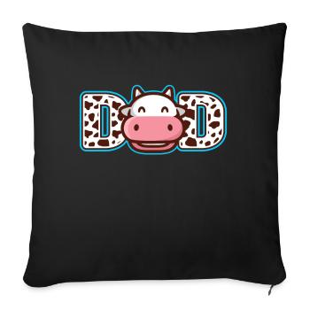 Dad Cowboy Birthday Family Matching Party - Sofa pillow with filling 45cm x 45cm - black - Front