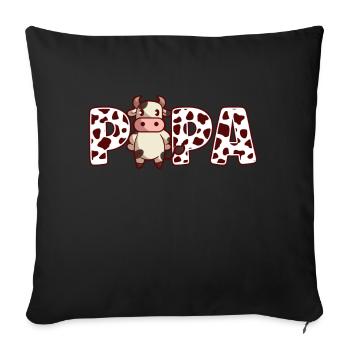 Dad Cowboy Birthday Family Matching Party - Sofa pillow with filling 45cm x 45cm - black - Front