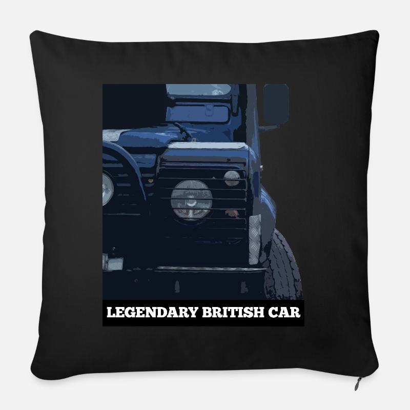 legendary british car - Sofakissen mit Füllung 45 x 45 cm - Schwarz