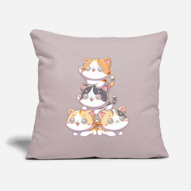 Stack of Kitty Cats Stack Kawaii Meowtain Anime Sofa pillow with filling 45cm x 45cm