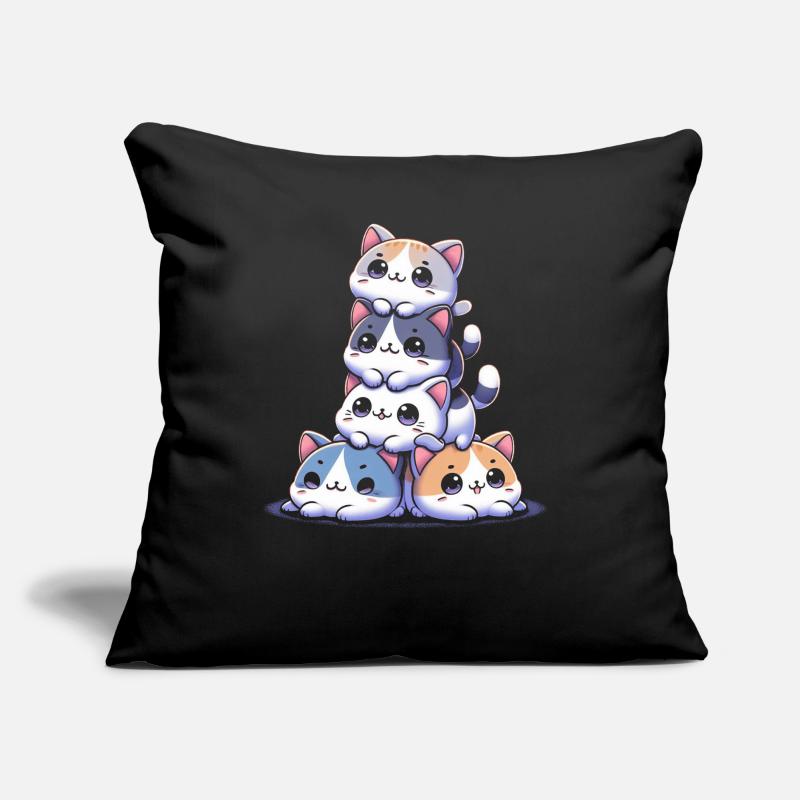 Stack of Kitty Cats Stack Kawaii Meowtain Anime Sofa pillow with filling 45cm x 45cm
