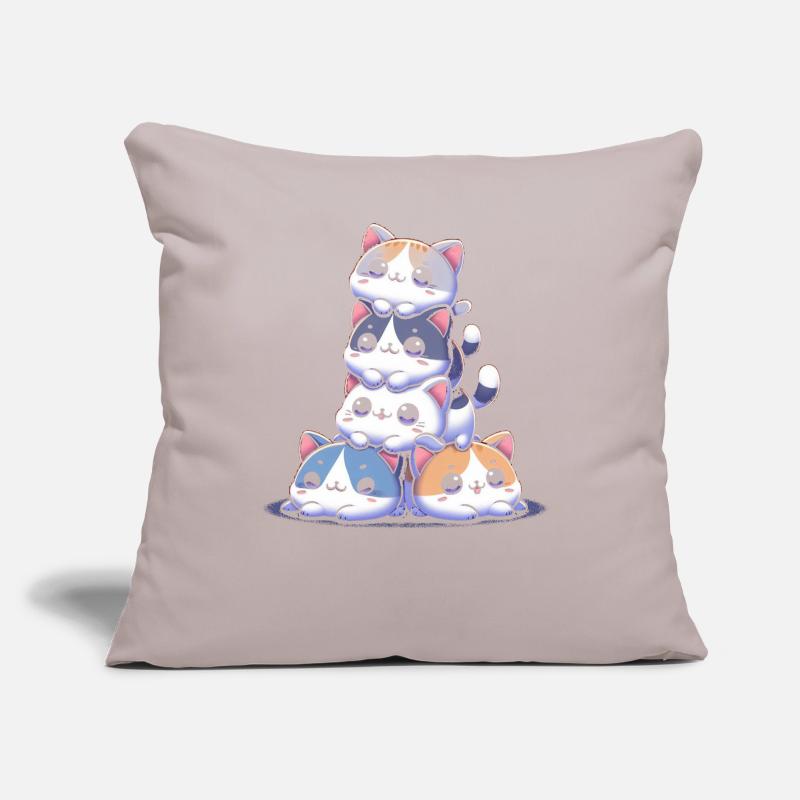 Stack of Kitty Cats Stack Kawaii Meowtain Anime Sofa pillow with filling 45cm x 45cm