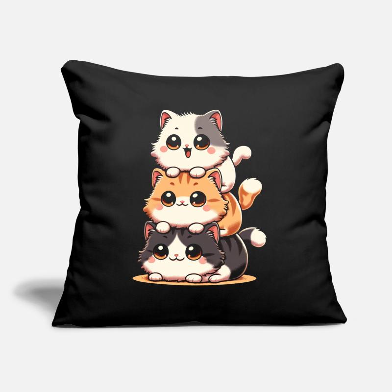 Stack of Kitty Cats Stack Kawaii Meowtain Anime Sofa pillow with filling 45cm x 45cm