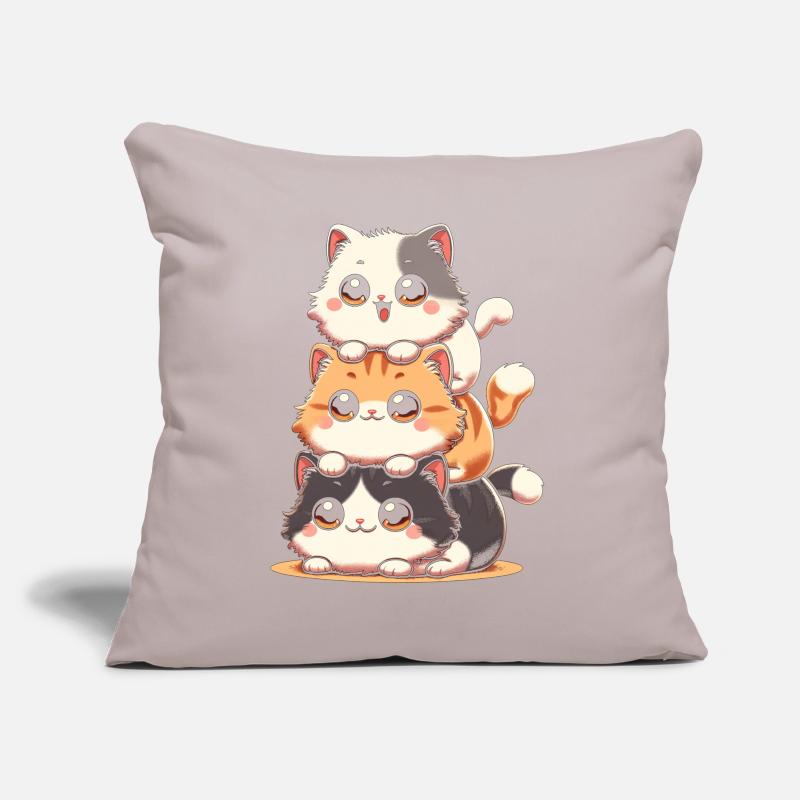 Stack of Kitty Cats Stack Kawaii Meowtain Anime Sofa pillow with filling 45cm x 45cm