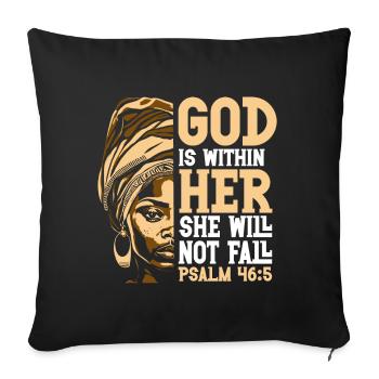 African American Christ Jesus Black Women - Sofa pillow with filling 45cm x 45cm - black - Front