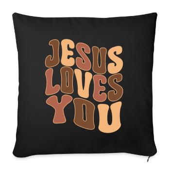 African American Christ Jesus Black Women - Sofa pillow with filling 45cm x 45cm - black - Front