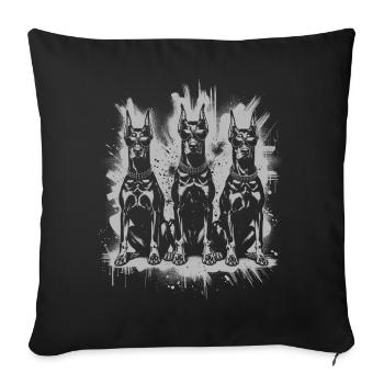 Doberman Pinscher Doberman Lover Dog Owner - Sofa pillow with filling 45cm x 45cm - black - Front