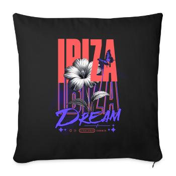 Ibiza Dream Streetwear - Sofa pillow with filling 45cm x 45cm - black - Front