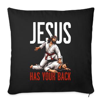 Kawaii Chibi Anime Girl Anime Merch Japanese - Sofa pillow with filling 45cm x 45cm - black - Front