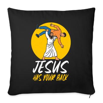Kawaii Chibi Anime Girl Anime Merch Japanese - Sofa pillow with filling 45cm x 45cm - black - Front