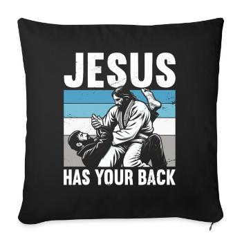 Kawaii Chibi Anime Girl Anime Merch Japanese - Sofa pillow with filling 45cm x 45cm - black - Front