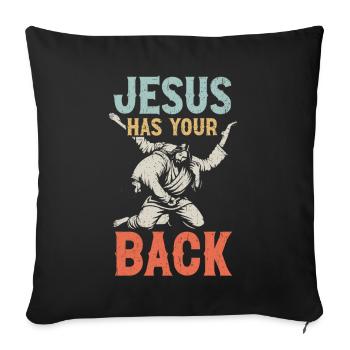Kawaii Chibi Anime Girl Anime Merch Japanese - Sofa pillow with filling 45cm x 45cm - black - Front